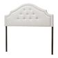 Baxton Studio Cora Full Upholstered Headboard in Greyish Beige, , large