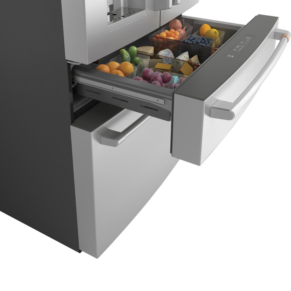 Cafe 27.8 Cu. Ft. Capacity 4-Door Smart French Door Refrigerator in Stainless Steel, , large