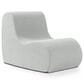 Jaxx Uptown Modern Armless Accent Chair in Boucle Silver, , large