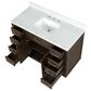 Lexora Home Abbey 48" Single Bathroom Vanity in Brown Oak with 2 cm White Carrara Marble Top and Rectangular Sink, , large