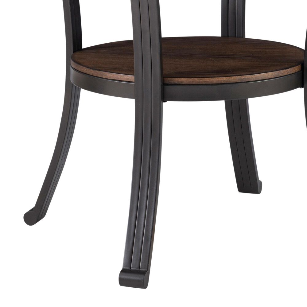 Linon Home Decor Franklin Side Table in Umber Brown and Black, , large