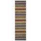 Safavieh Montauk 2"6" x 10" Navy and Multicolor Runner, , large