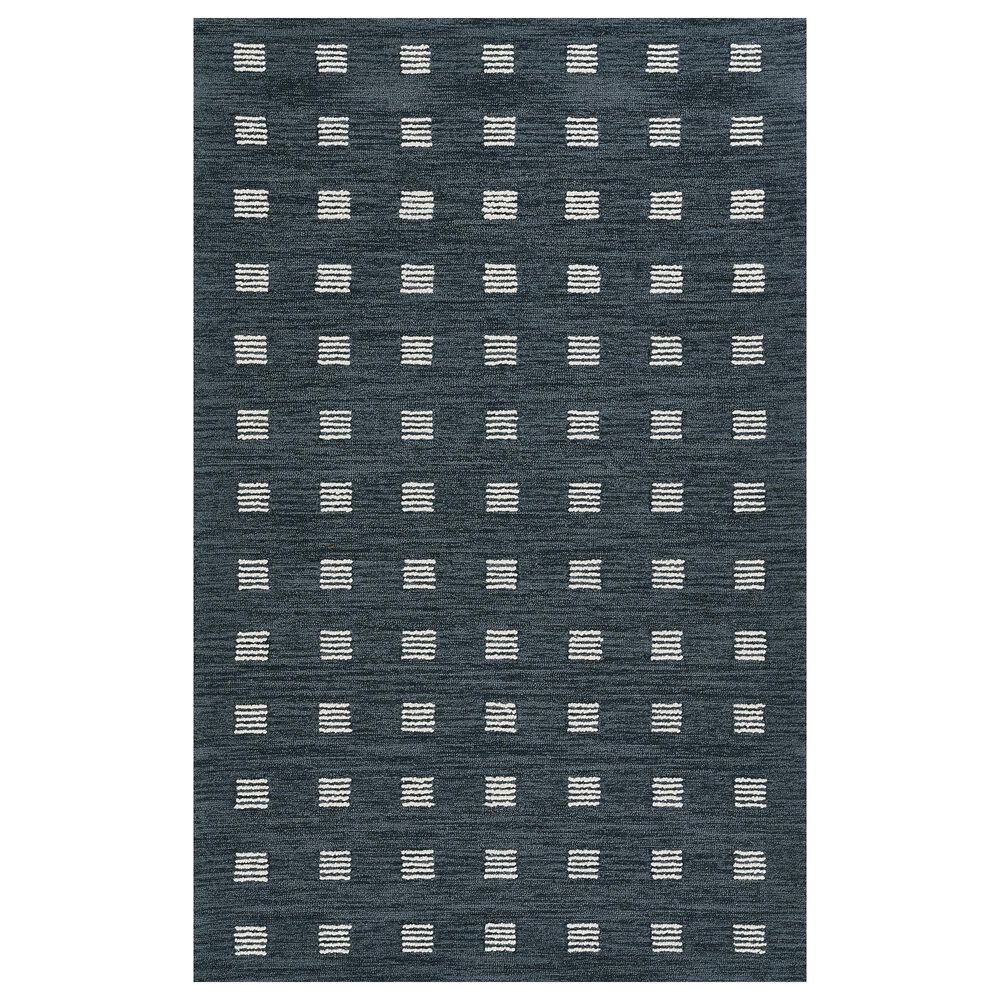 Momeni Archer Geometric 5" x 8" Blue Area Rug, , large