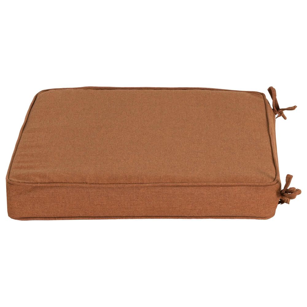 Hearth and Haven Noah19" x 19" Outdoor Dining Chair Cushion with Water-Repellent Fabric and Secure Ties in Orange, , large