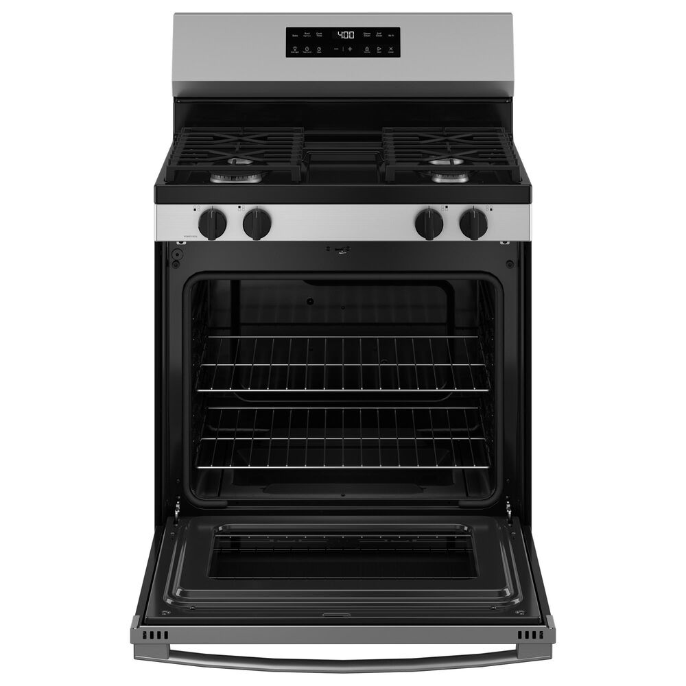 GE Appliances 30" Freestanding Gas Range with Self-Clean and 4 Burners in Stainless Steel and Black, , large