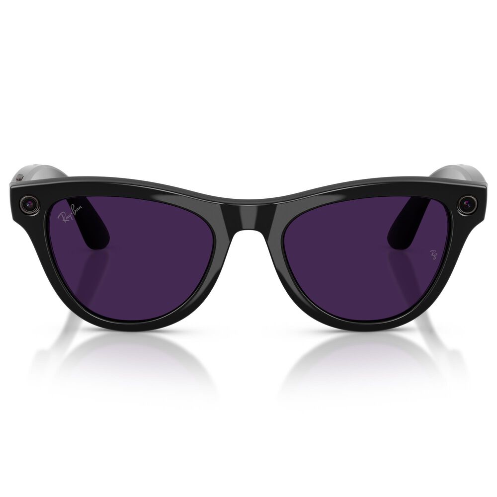 Rayban Glasses Skyler Gen 2 Sunglasses with Clear and Amethyst Transitions Lenses in Shiny Black, , large