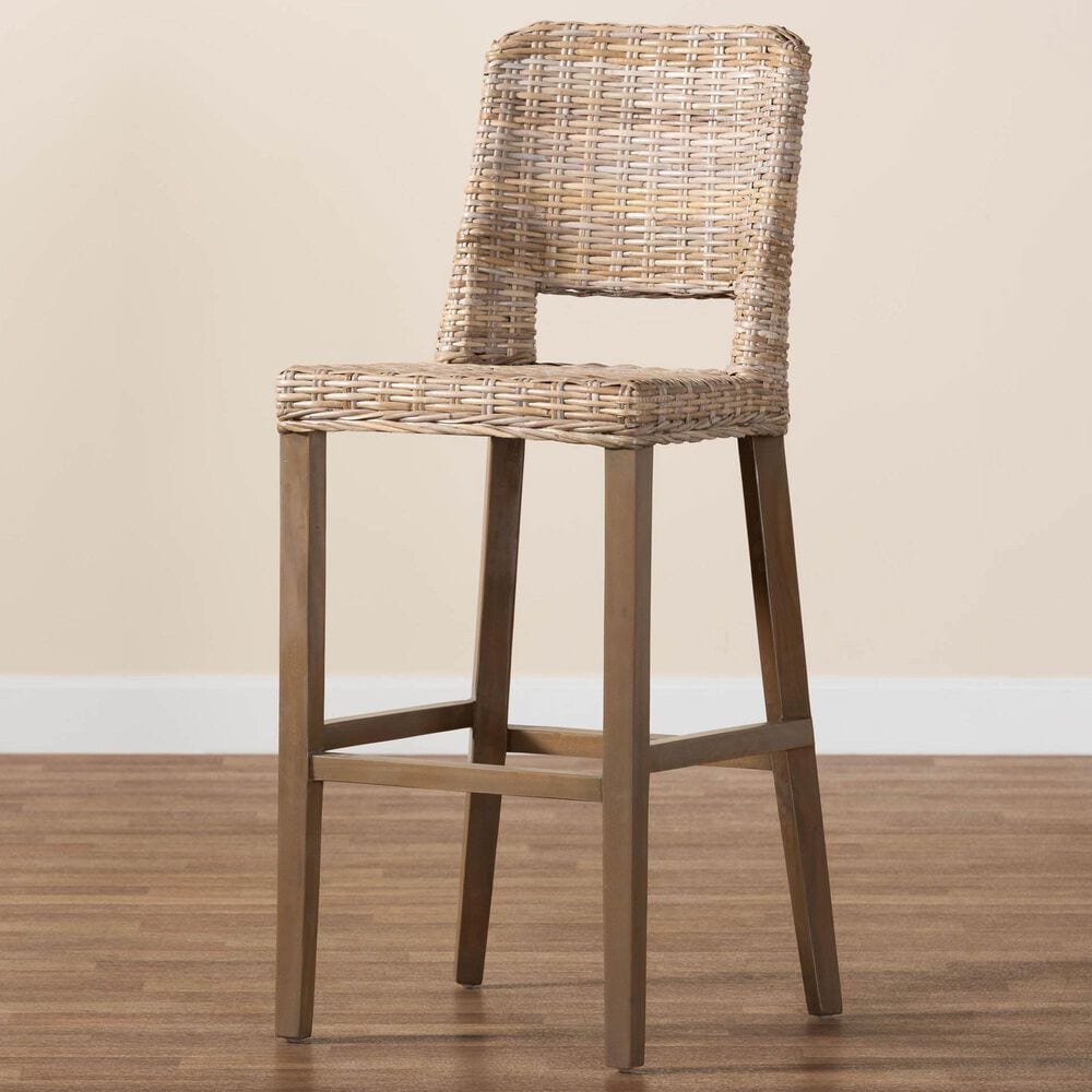 Baxton Studio Magy Bar Stool in Grey, , large