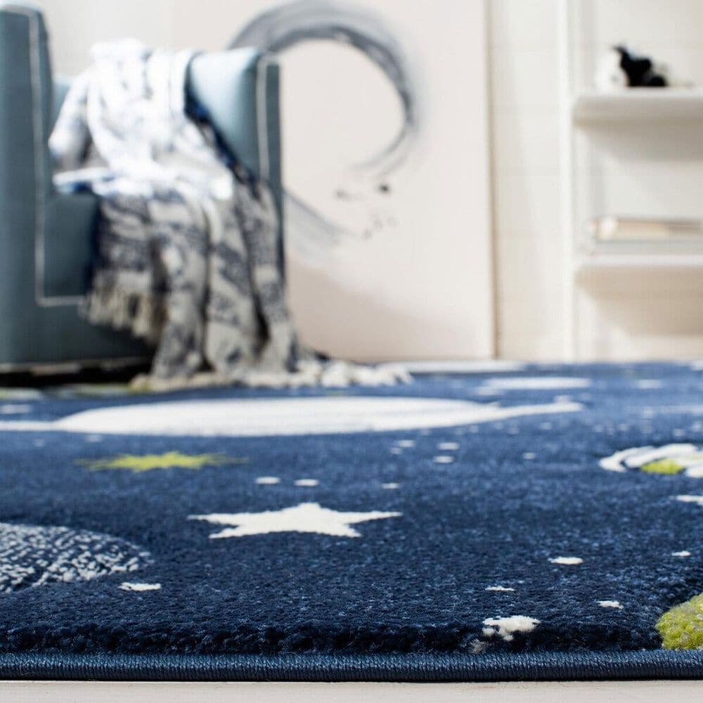 Safavieh Carousel CRK103 9&#39; x 12&#39; Navy and Ivory Kids  Area Rug, , large