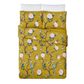 Peking Handicraft Bird Chinoiserie 3-Piece Full/Queen Comforter Set in Gold, , large