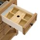 James Martin Malibu 48" Single Bathroom Vanity in Amber Birch with 3 cm White Zeus Quartz Top and Rectangular Sink, , large