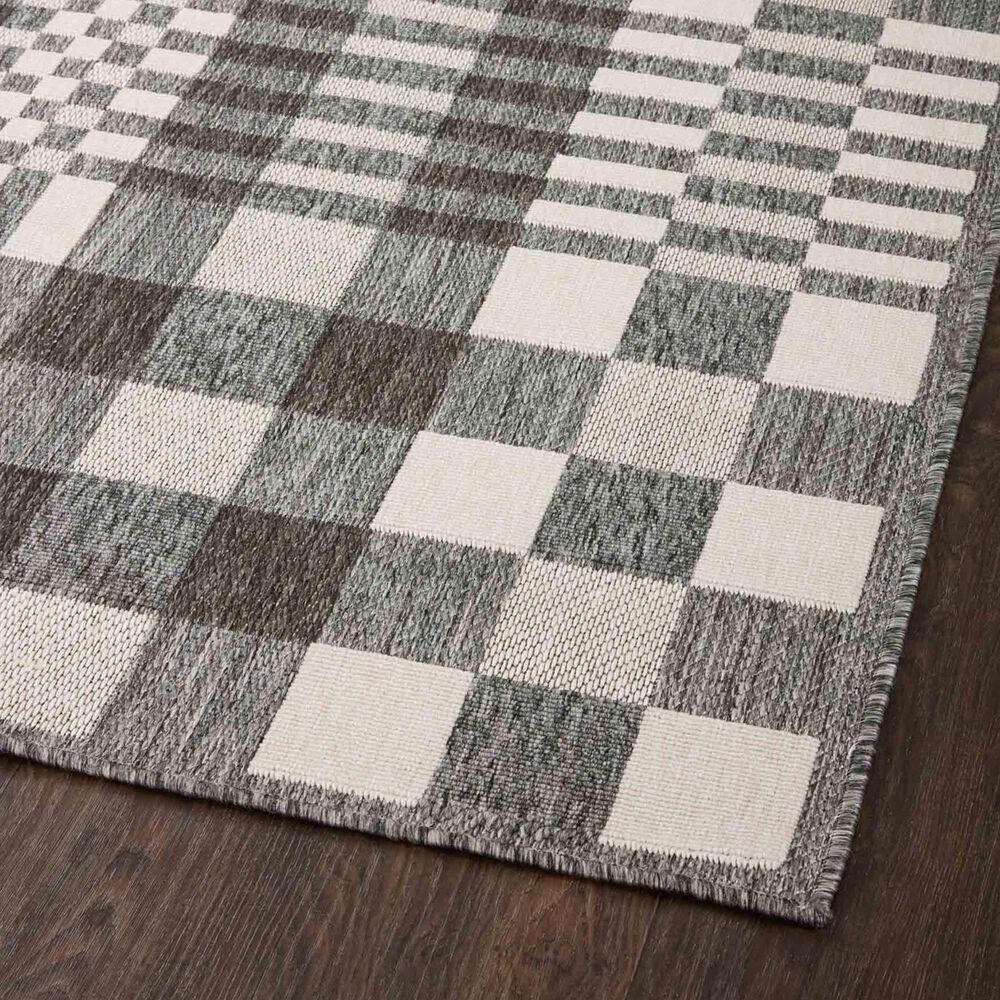 Loloi II Rainier 5&#39;3&quot; x 7&#39;7&quot; Ivory and Pebble Indoor/Outdoor Area Performance Rug, , large