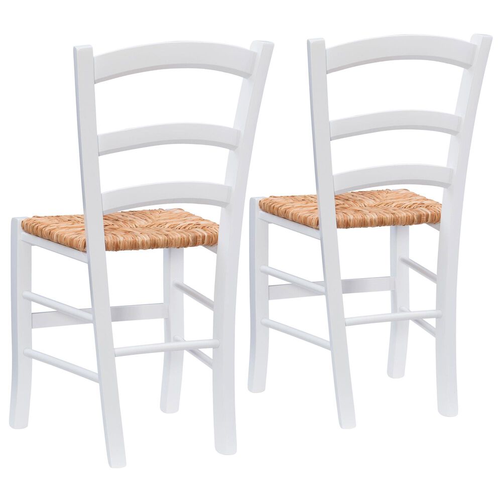 Linon Home Decor Carmelo Side Chair in White (Set of 2), , large