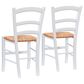 Linon Home Decor Carmelo Side Chair in White (Set of 2), , large