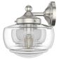 Hunter Saddle Creek 3-Light Vanity with Clear Seeded Shade in Brushed Nickel, , large