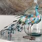 Maple and Jade Peacock Decorative Garden Sculpture with Crystal Accents in Teal, Blue, Pink and Orange, , large