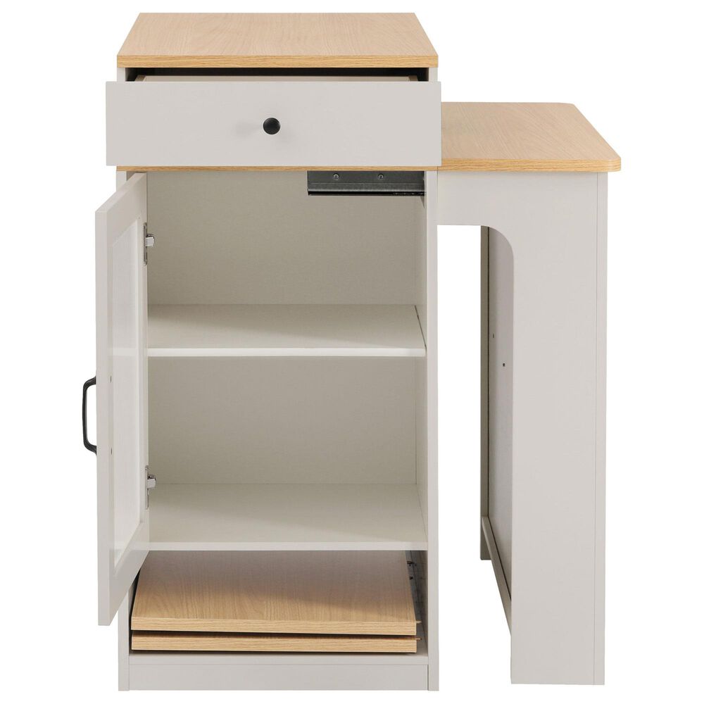 HOMLUX 60" Kitchen Island in White, , large