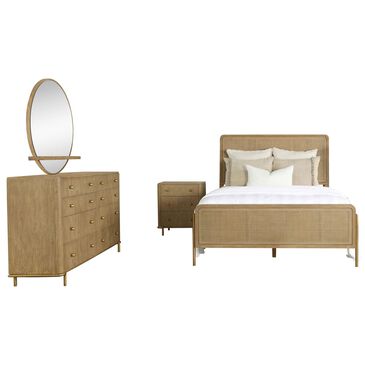 Pacific Landing Arini 4-Piece King Panel Bed Set in Brown, , large