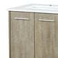 Lexora Home Lancy 24" Single Bathroom Vanity in Rustic Acacia with 2 cm White Cultured Marble Top and Rectangular Sink, , large