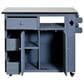 Hearth and Haven Outdoor Kitchen Island Cart with Extendable Stainless Steel Top and Adjustable Shelf in Gray, , large