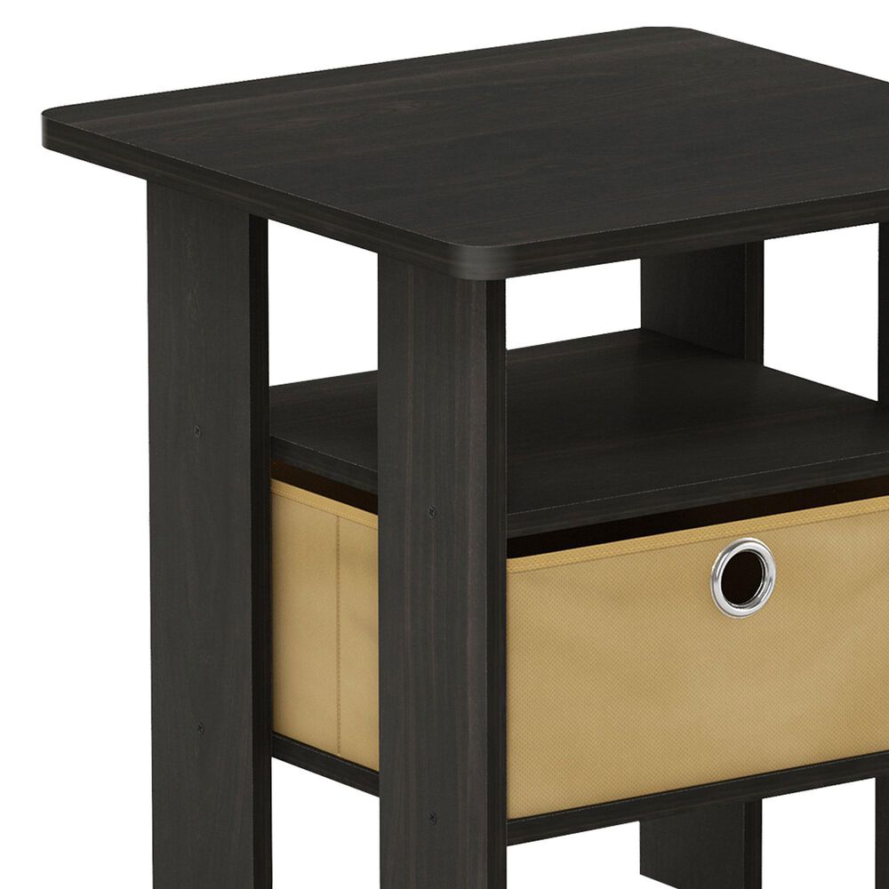 HOMLUX 1-Drawer End Table in Espresso, , large