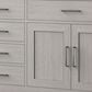 Lexora Home Abbey 84" Double Bathroom Vanity in Black Oak with 2 cm White Carrara Marble Top, Rectangular Sinks and 36" Mirrors, , large