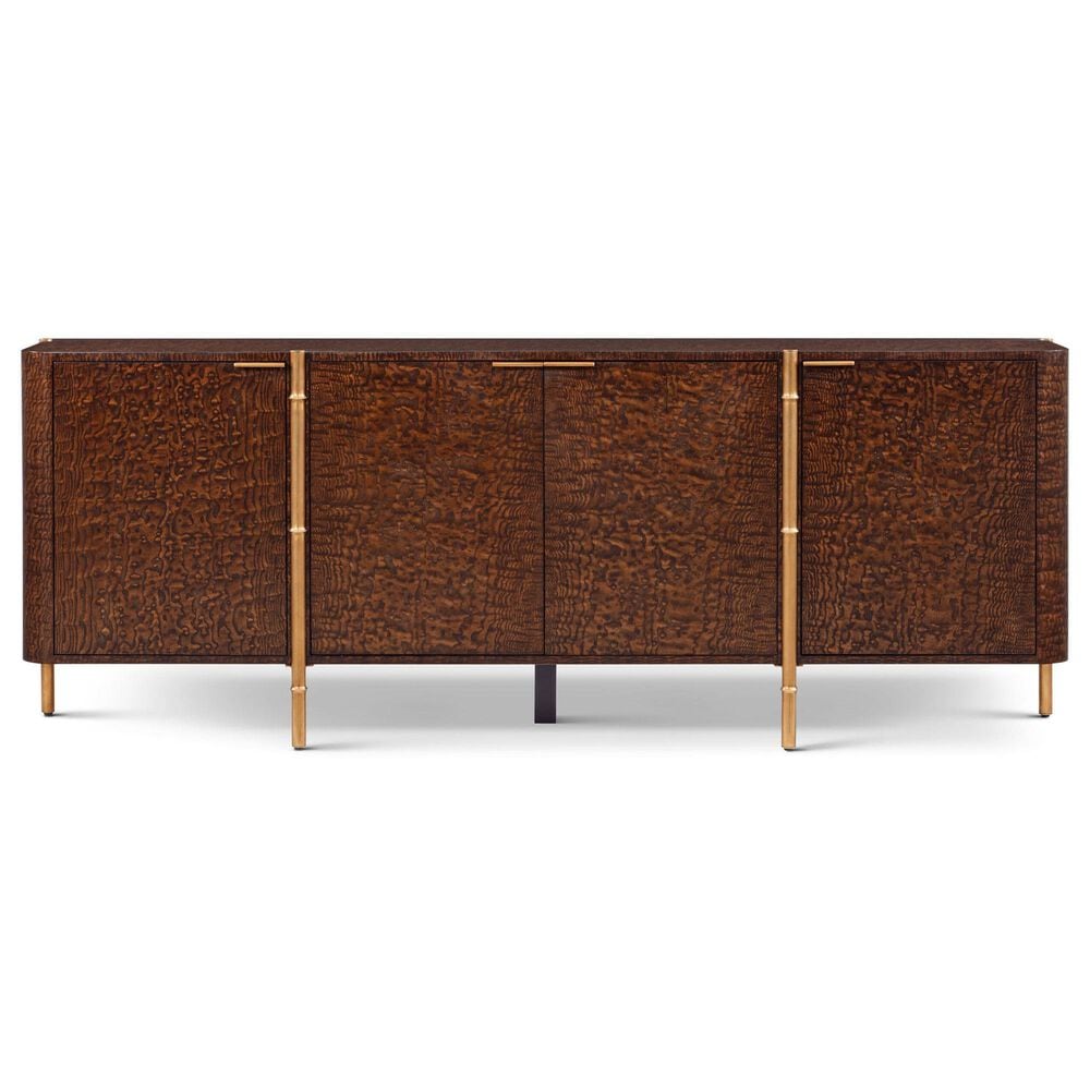 Theodore Alexander Kesden Sideboard with Leg in Pyramid Brown and Satin Brass, , large