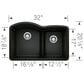Blanco Diamond 32" 1-3/4 Double Bowl Kitchen Sink with Low Divide in Coal Black, , large