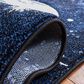 Safavieh Carousel 10" x 14" Dark Blue and Light Blue Kids Rug, , large