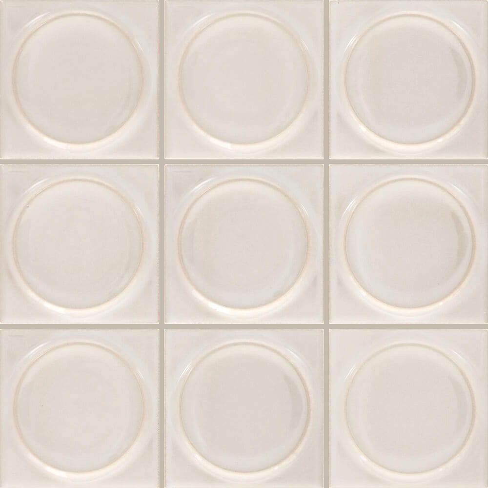Dal-Tile Nu Bare Bone 4" x 4" Square Circle Ceramic Tile, , large