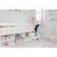 Birch Hollow Scandinavian Low Loft Twin Bed with Bookcase and Stepstool in White, , large