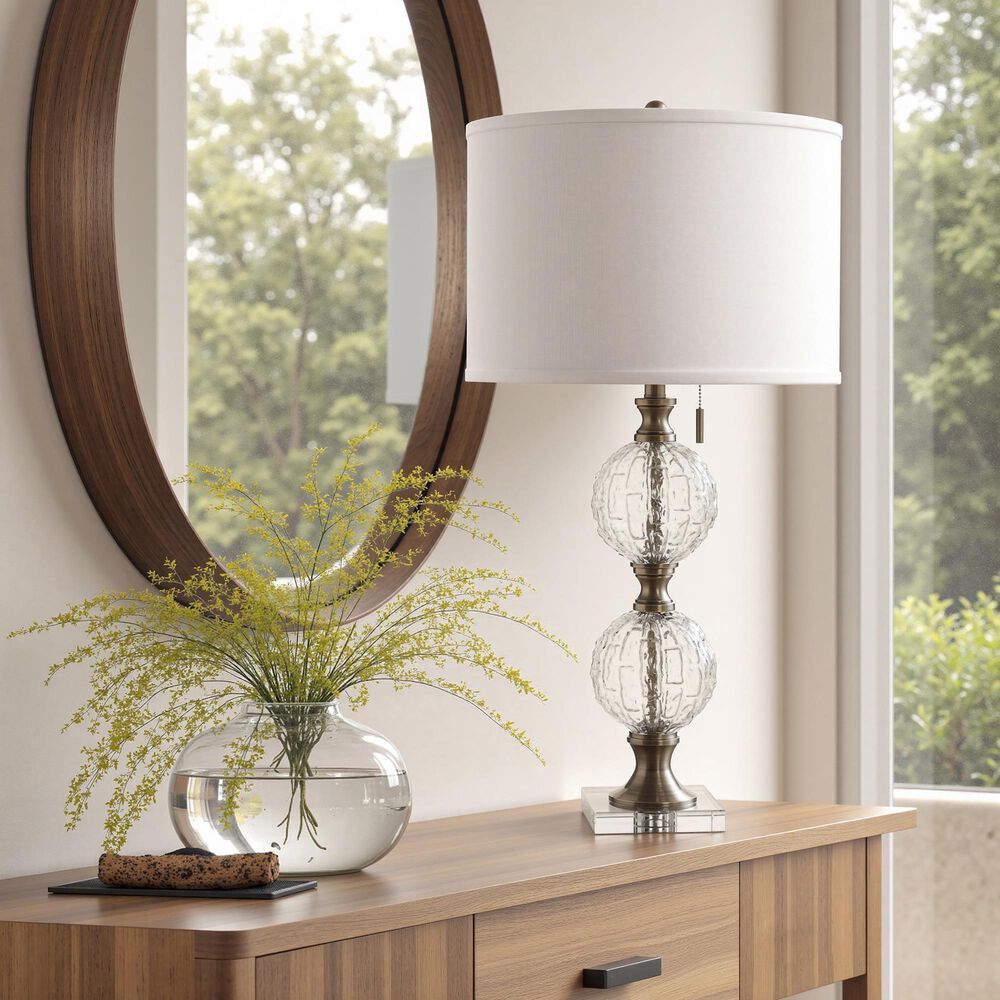 Stylecraft Lamps Table Lamp in Subal Gold and Clear, , large