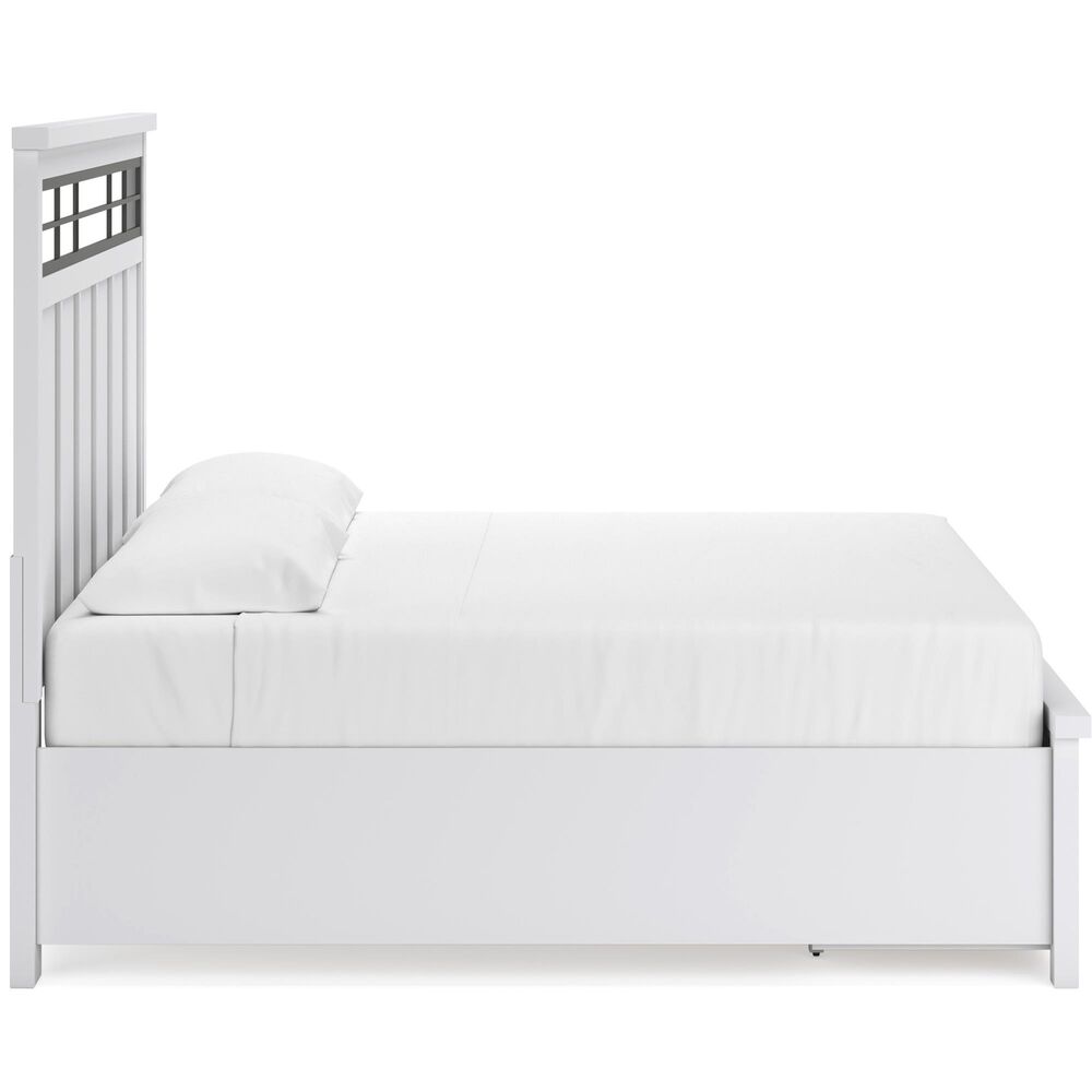 Ashley Ashbryn King Storage Bed in White and Natural, , large