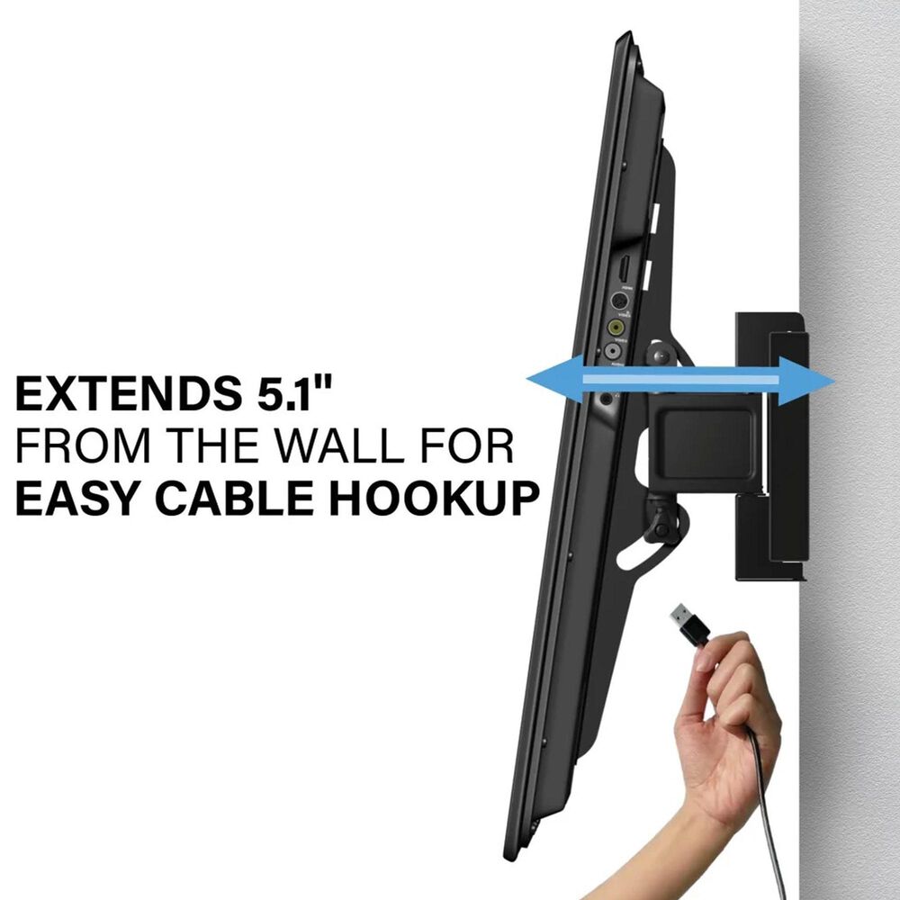 Sanus Extendable Tilting Wall Mount for 32" - 90" TVs in Black, , large