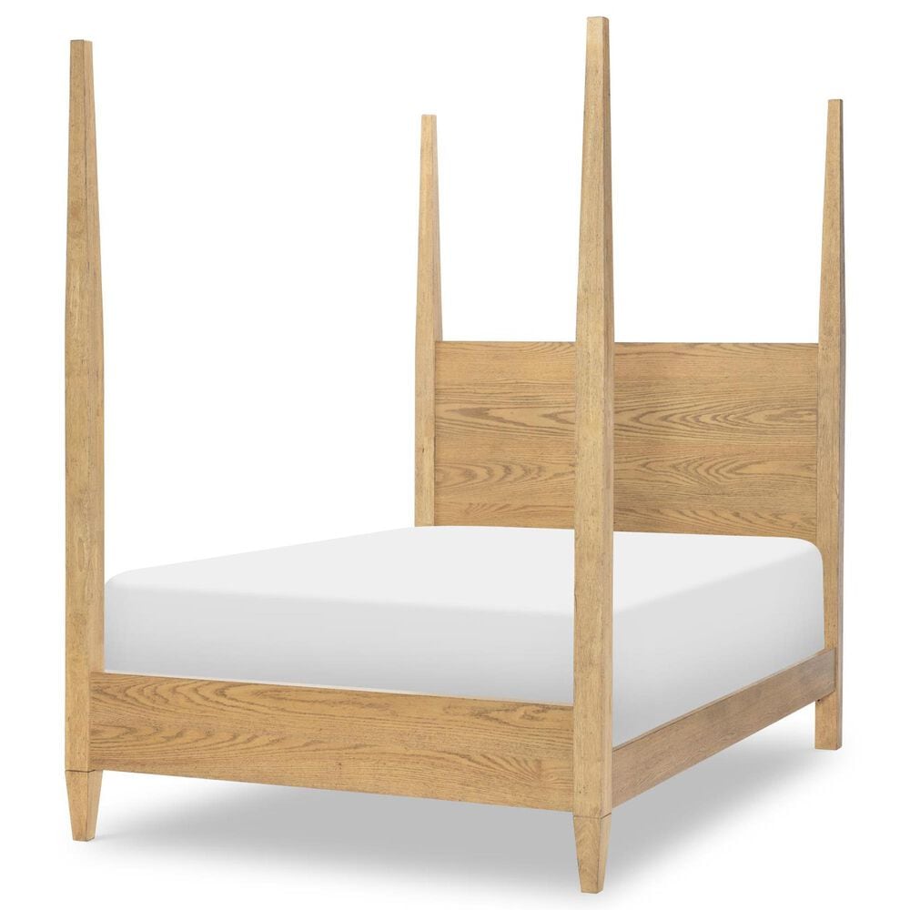 St Claire Home Today"s Traditions Full Platform Poster Bed in Natural Hickory, , large