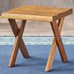 Hearth and Haven Square Patio End Table in Teak, , large