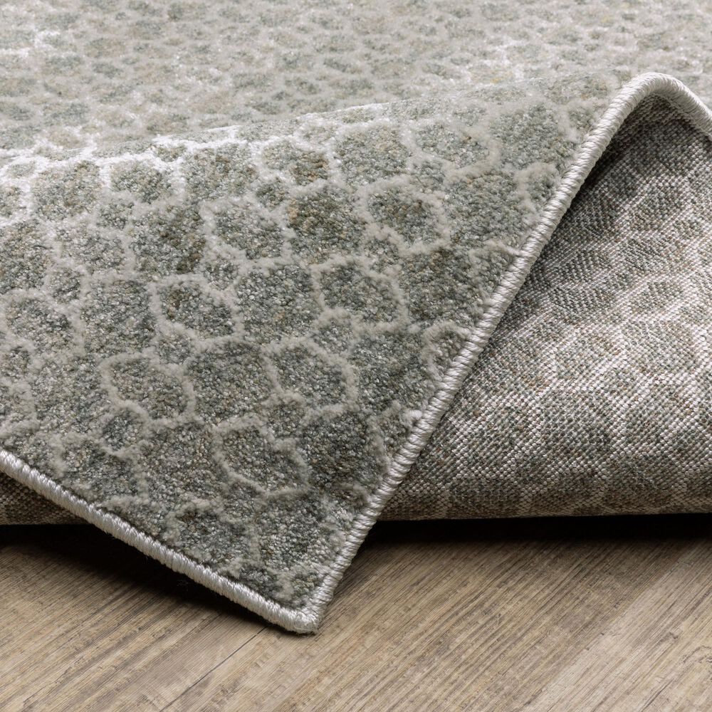 Oriental Weavers Mallory MAL04 Grey and Blue 2'3" x 7'6" Runner, , large