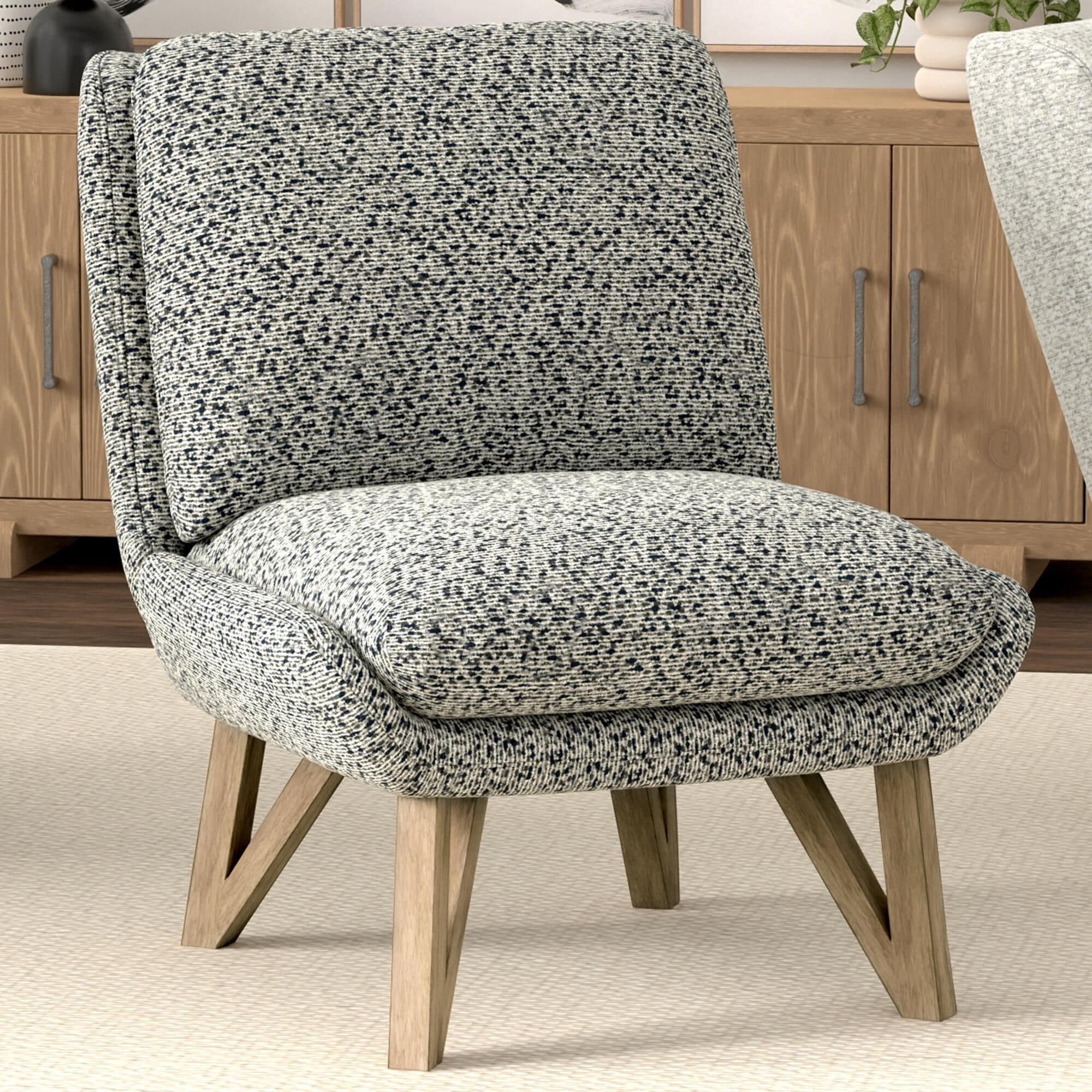 Armless deals accent chair