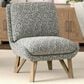 Golden Wave Furniture Emerson Armless Accent Chair in Speckled Navy, , large
