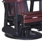 Amish Orchard 2" Adirondack Outdoor Swivel Glider Chair in Cherrywood and Black, , large