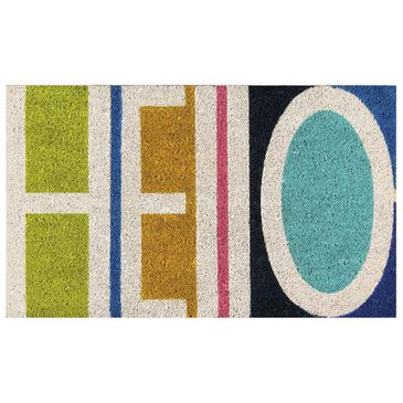 Novogratz Aloha Hello ALO-2 1"6" x 2"6" Multicolor Door Mat, , large