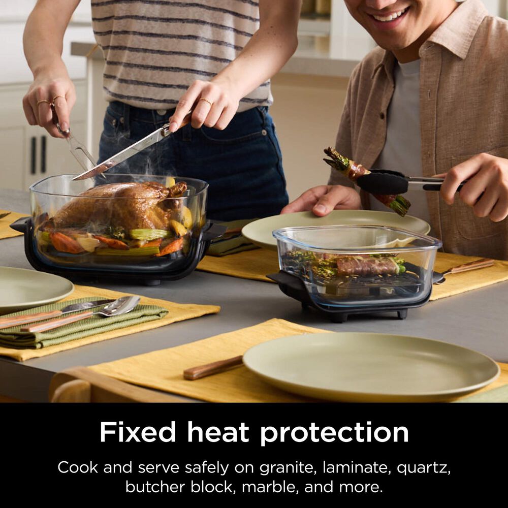 Shark Crispi 4-In-1 Portable Glass Air Fryer Cooking System in Cyberspace, , large
