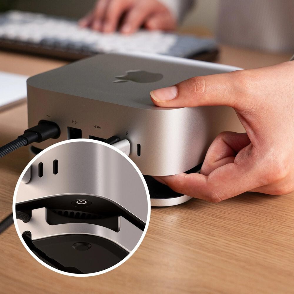 Satechi Mac Mini M4 Stand and Hub with SSD Enclosure in Silver, , large