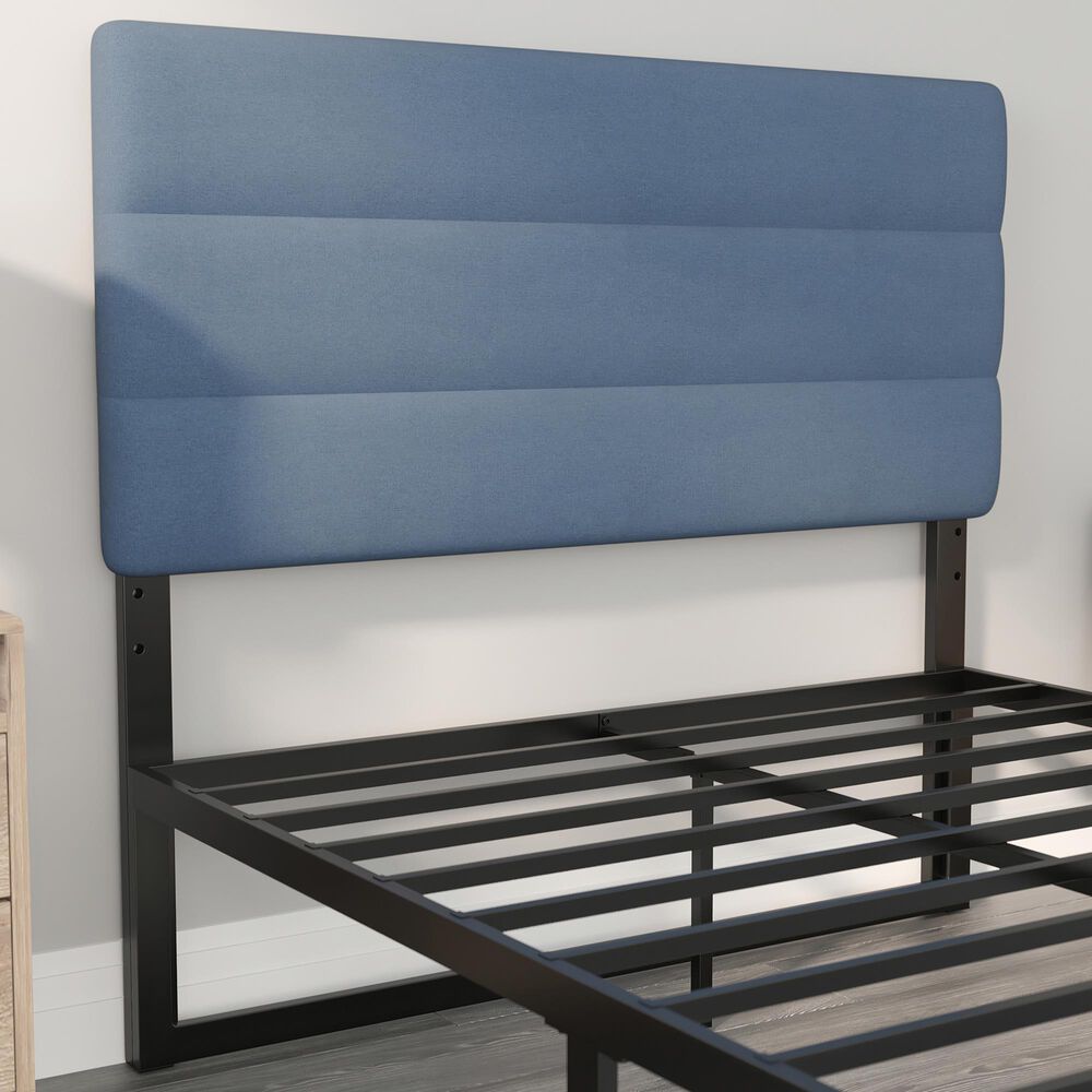 Flash Furniture Paxton Full Upholstered Headboard in Blue, , large