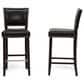 Baxton Studio Aries Bar Stool with Black Cushion in Dark Brown and Stainless Steel (Set of 2), , large