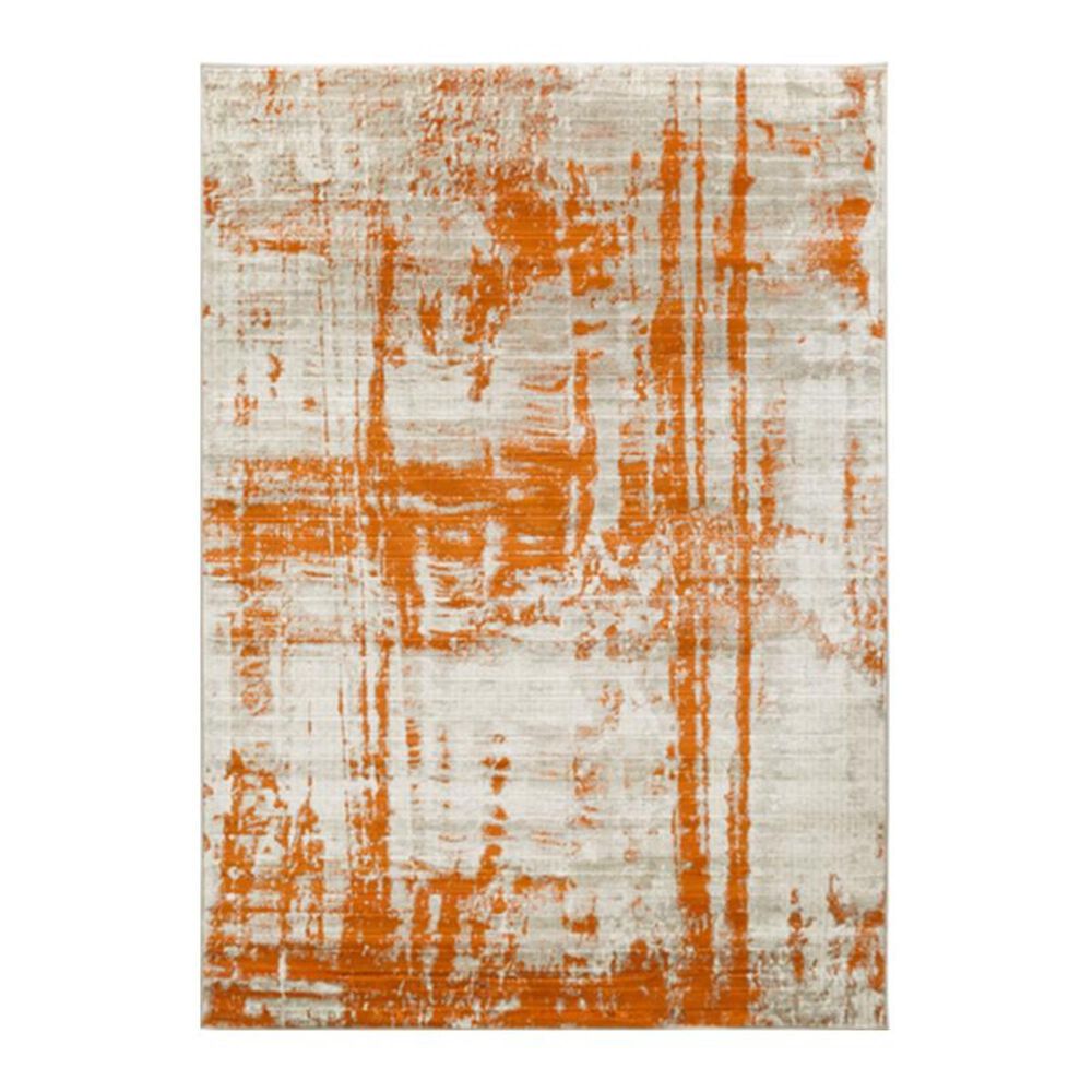 Surya Jax JAX-5032 5"2" x 7"6" Orange and Gray Area Rug, , large