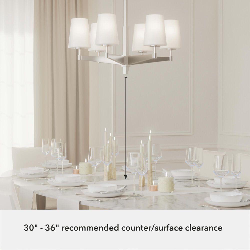 Hunter Nolita 6-Light Chandelier in Brushed Nickel, , large
