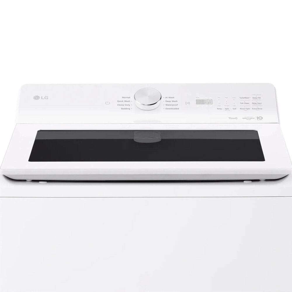 LG 5 Cu. Ft. Smart Top Load Washer and 7.3 Cu. Ft. Electric Dryer Laundry Pair in Alpine White, , large