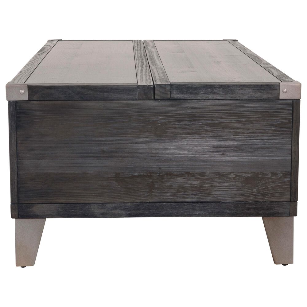 Steve Silver Keily Manual Reclining Sofa and Todoe Coffee Table in Dove Grey, , large