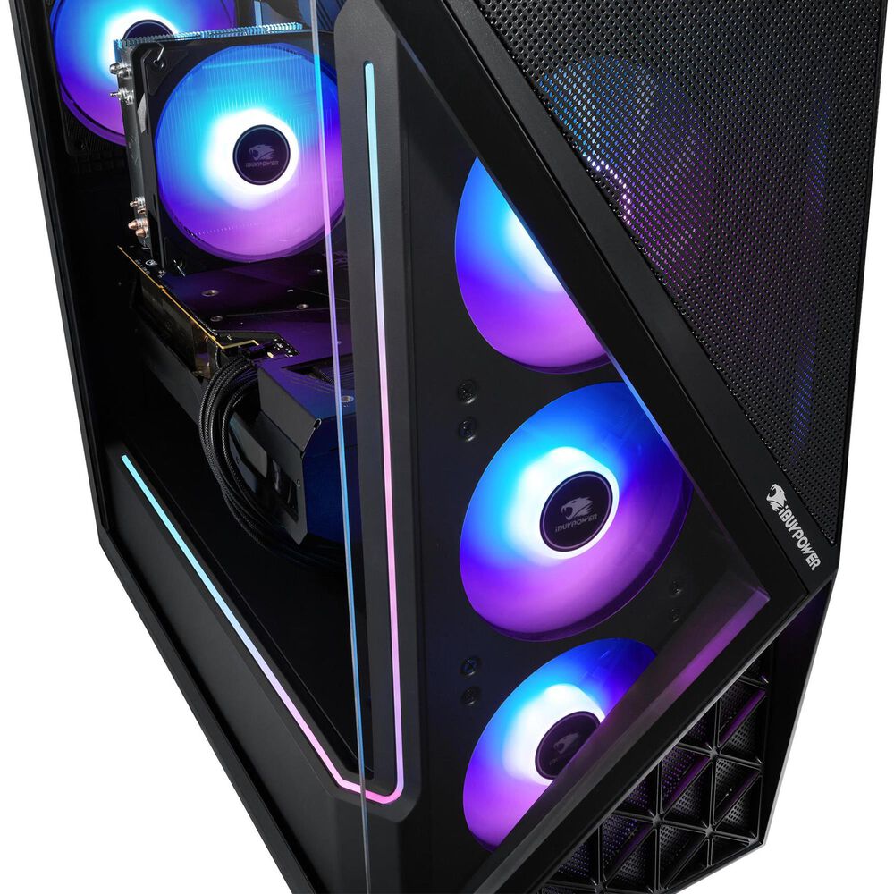 iBUYPOWER Slate 9 Gaming PC Desktop | AMD Ryzen 7 7700 - 32GB RAM - NVIDIA GeForce RTX 5060 Graphics - 1TB NVMe SSD in Black, , large