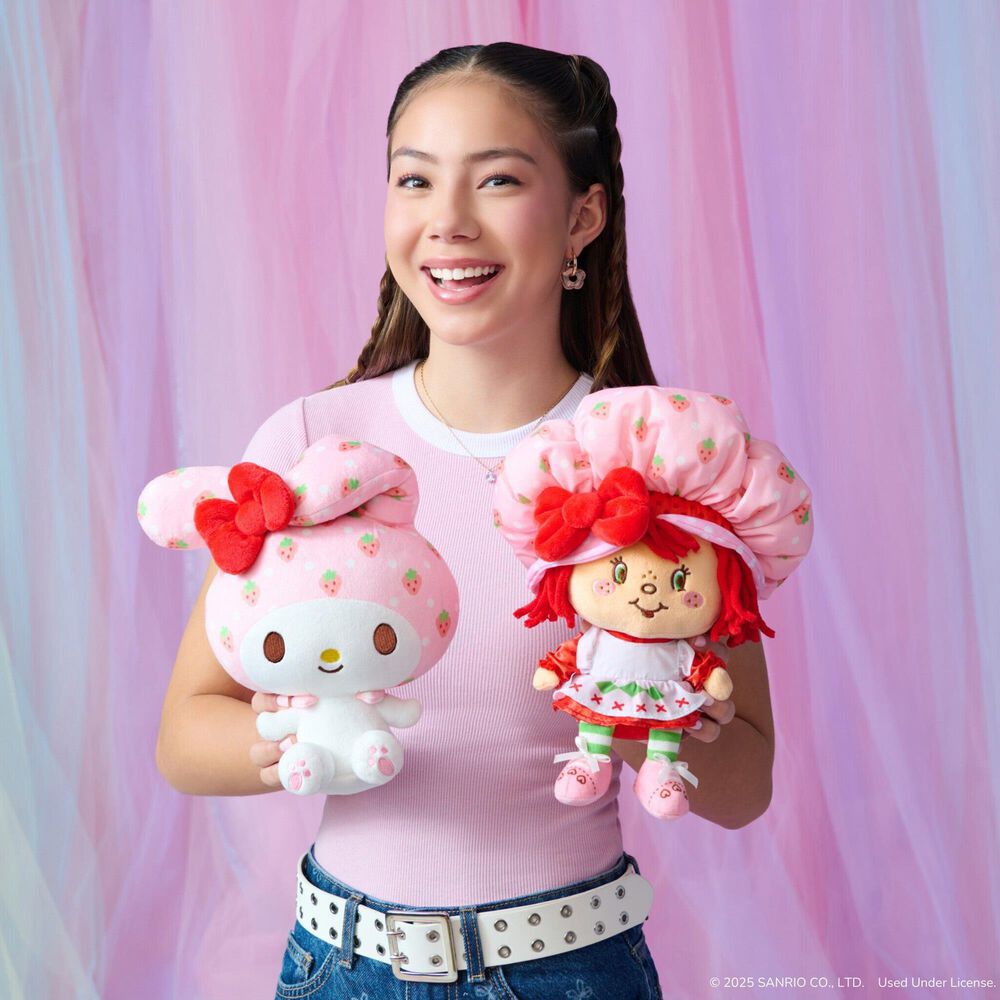 Hello Kitty and Friends 8&quot; Strawberry Shortcake and My Melody Plush 2-Pack, , large